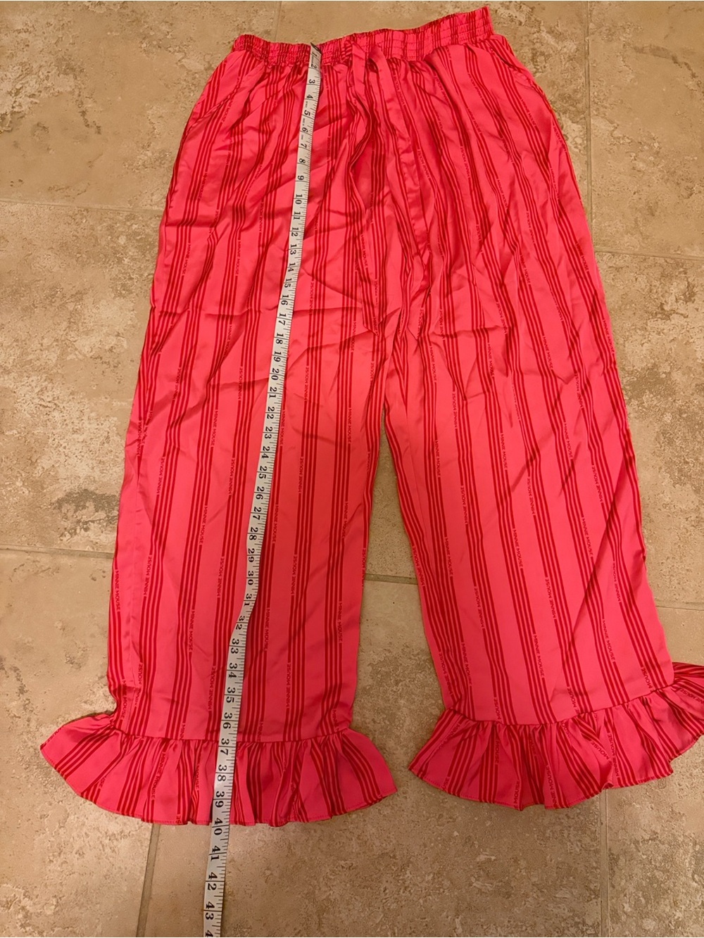 Disney Hot Pink Striped Ruffle Pajama Set - Picture 8 of 14